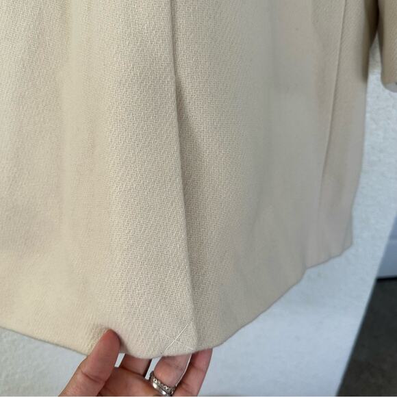 J. Crew Toscana Coat in Italian Stadium-Cloth Wool Blend Natural Plus Sz 22 NWT - Picture 8 of 16